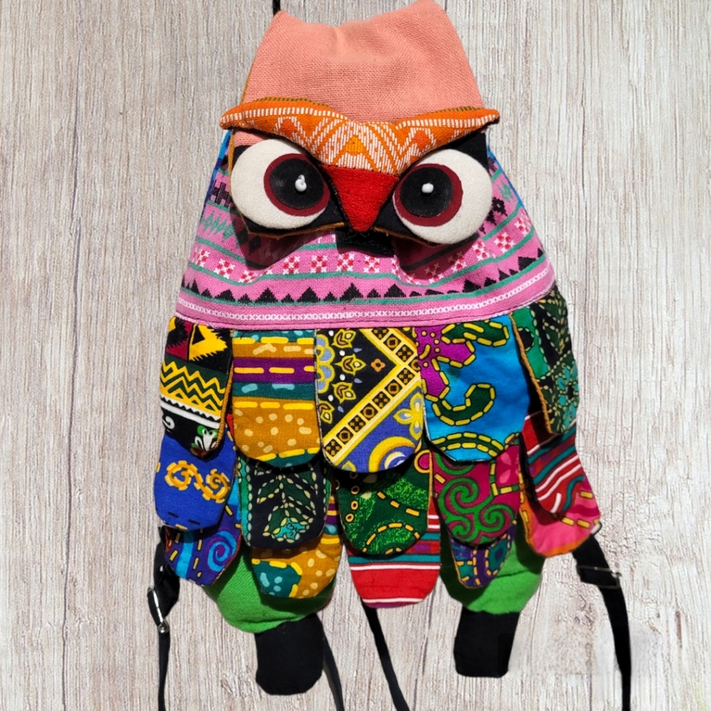 Thai Vintage Mini Owl Backpack